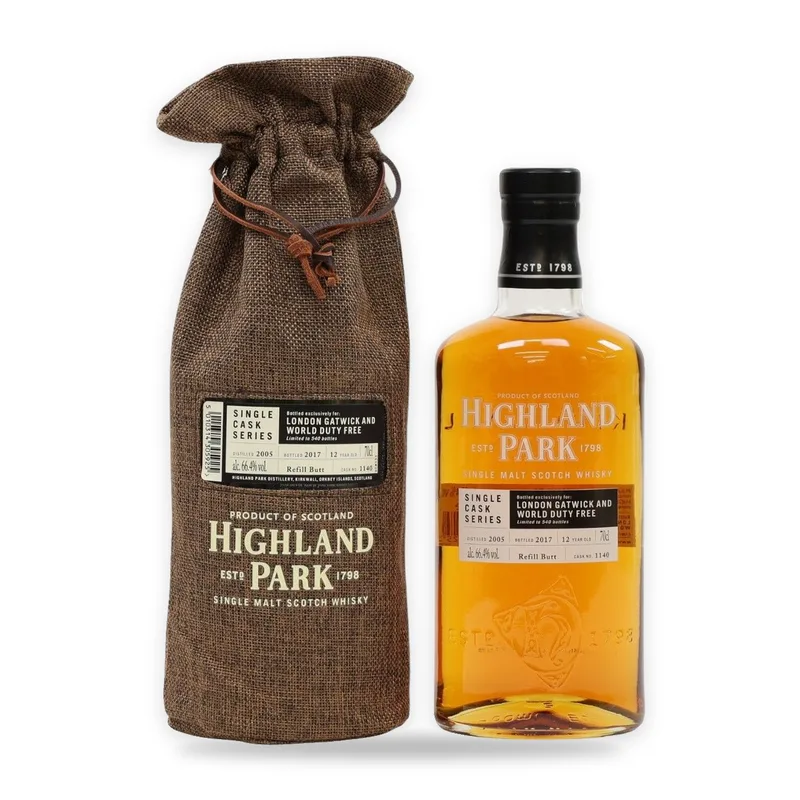 Highland Park – 12 Year Old - Single Cask #1140 - London Gatwick and World Duty Free