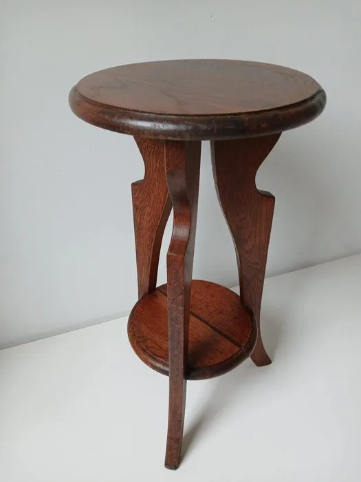 Plant table - Oak - Vintage - 1970s