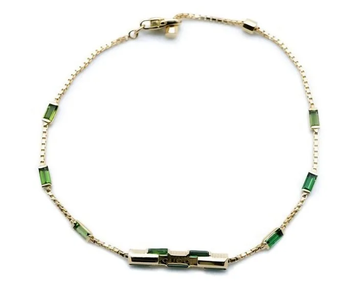 Gucci - Bangle - link to love - 18 kt. Yellow gold Tourmaline