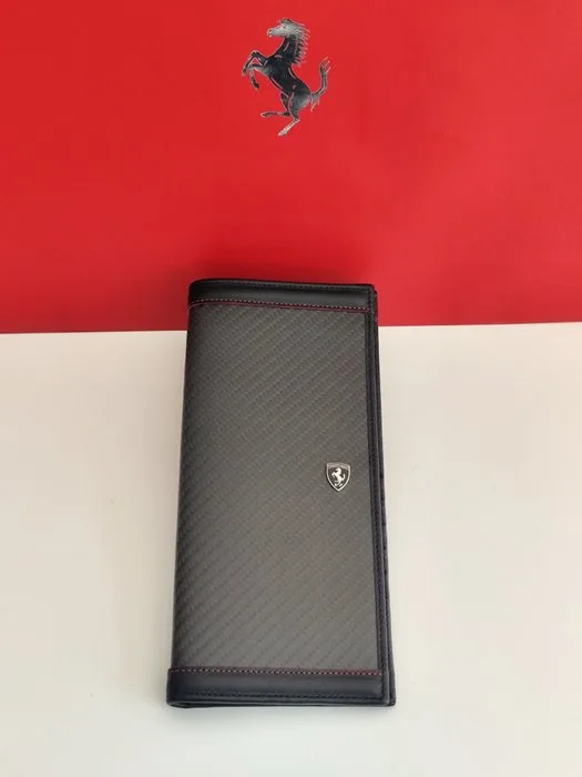 Ferrari - Portefeuille Ferrari luxe Carbone & Cuir - Wallet