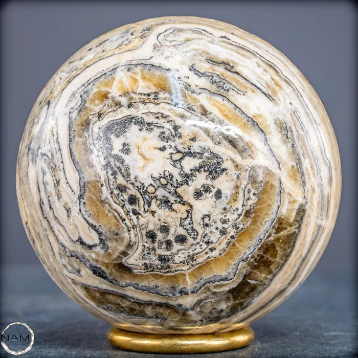 New Find & Very Rare A +++ Bumblebee Aragonite Sphere, From Pakistan- 1057.06 g