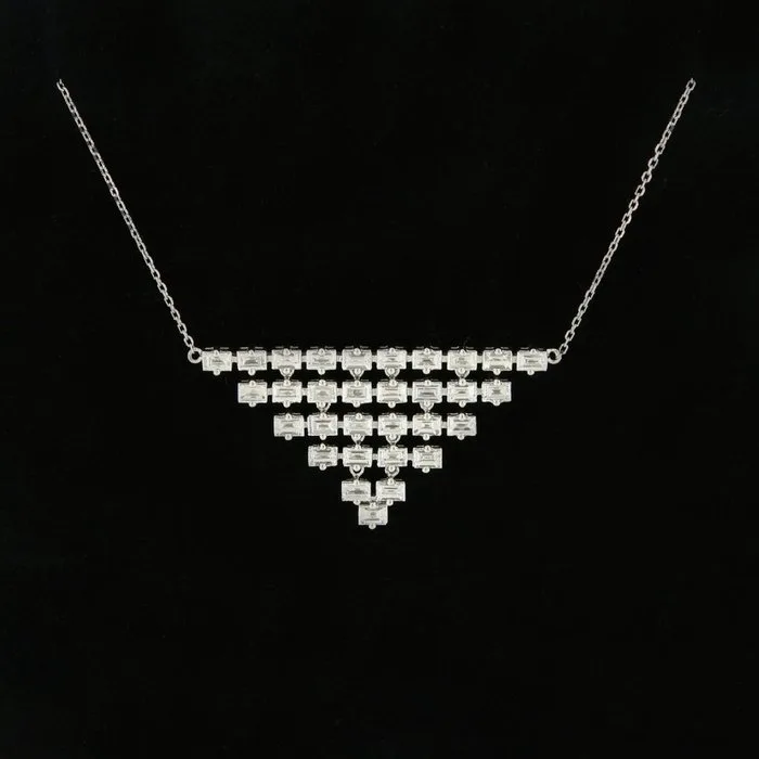 Necklace - 18 kt. White gold - 2.17ct. tw. Diamond (Natural)