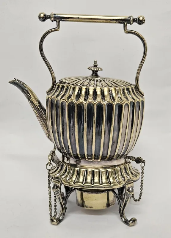 Antique/Early C20th Spirit Kettle with stand approx. 27cm H