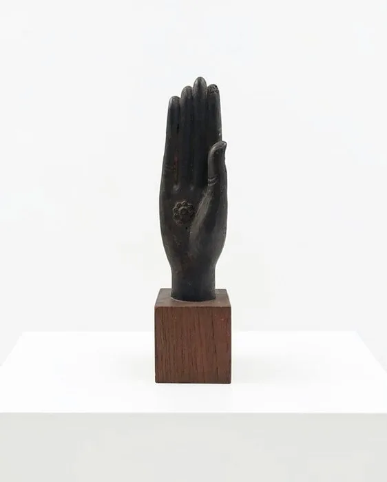 Buddhist bronze hand – fragment of a Buddha/Bodhisattva figure - Thailand
