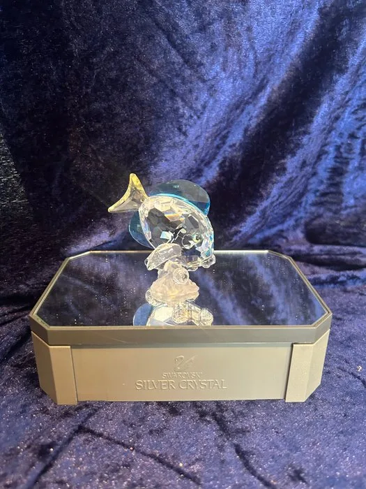 Swarovski - Figurine - 2007 Blue Tang Fish colour 886180 - Boxed with certificate - Crystal