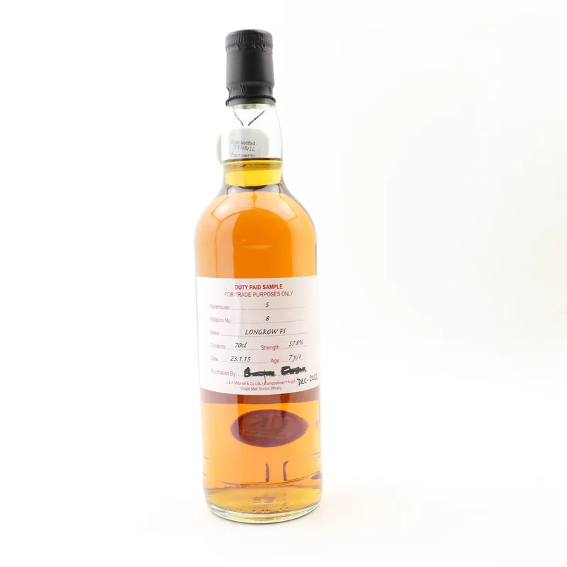 Longrow – 2015 7 Year Old Duty Paid Sample (70cl, 57.8%)