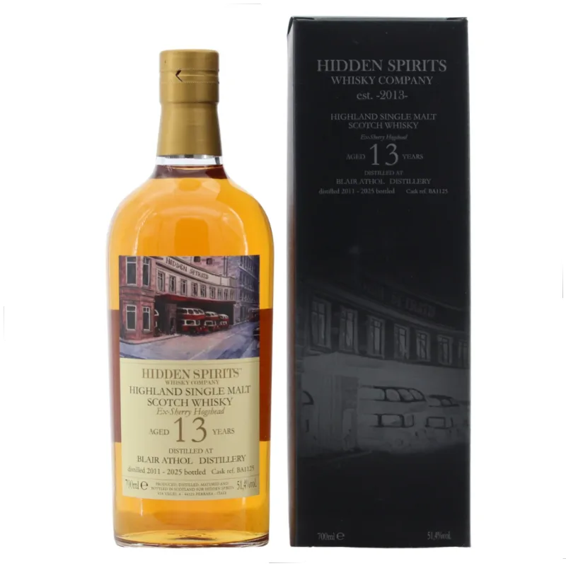 Blair Athol – 13 Year Old Sherry Hogshead Single Cask #BA1125 Hidden Spirits