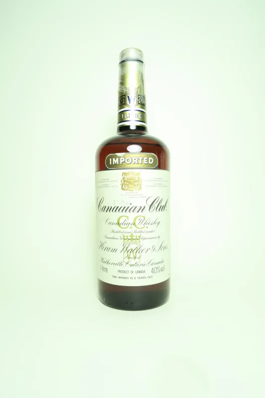 Canadian Club 6 Year Old Blended Canadian Whisky - Distilled 1978 (1L, 40%)