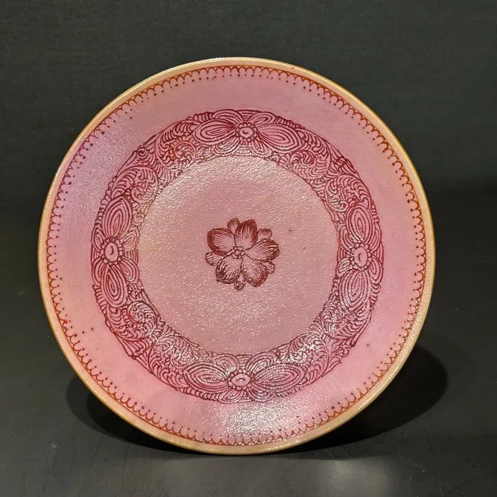 Plate - Porcelain - Jiaqing family rose table