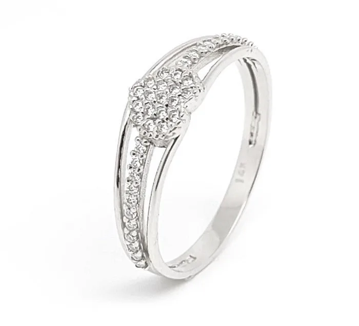 Ring - 14 kt. White gold - 0.50ct. tw. Diamond (Natural) - 1.010