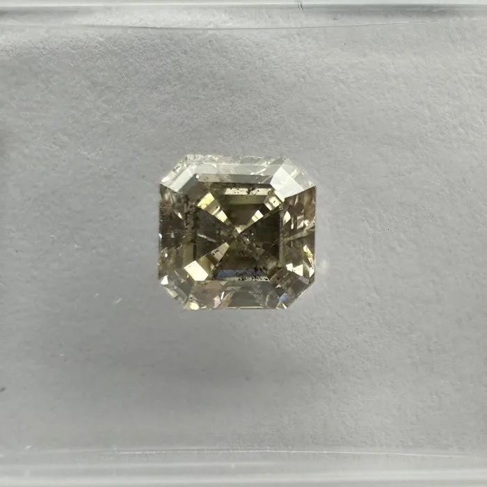 1 pcs Diamond (Natural coloured) - 1.02 ct - Square - Fancy light Brownish Yellow - SI2 - International Gemological Institute (IGI)