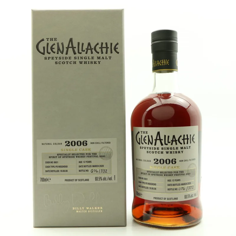 Glenallachie – 2006 13 Year Old Single Cask #6601 For Spirit of Speyside Festival 2020 (70cl, 60.5%)