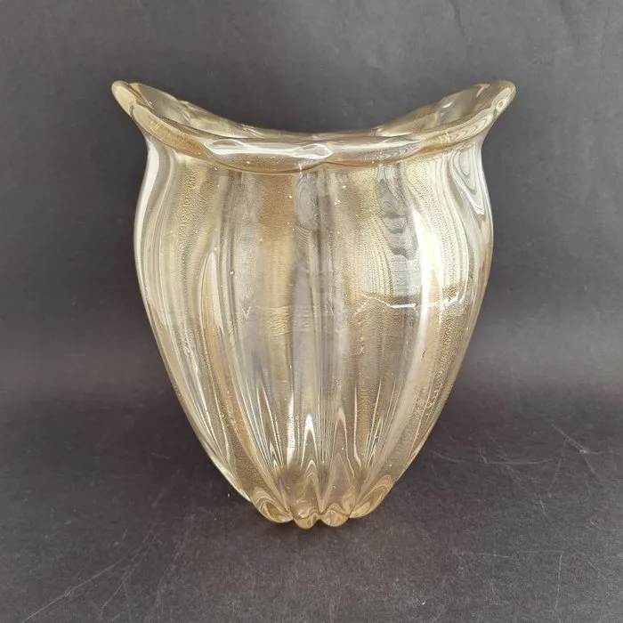 Murano - Seguso Viro - Vase - Murano glass - Inclusions in gold leaf