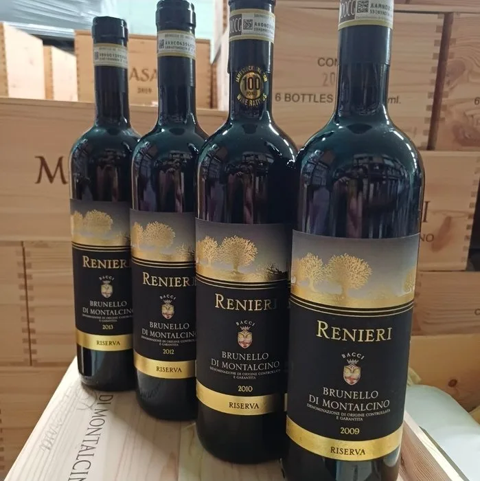Direct From Renieri "Vertical Collection" 2009 x6, 2010 x6, 2012 x6, 2013 x6 - Brunello di Montalcino DOCG, Riserva - 24 Bottles (0.75L)