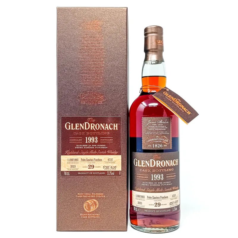 GlenDronach – 1993 29 Year Old Pedro Ximenez Puncheon #6737 (70cl, 53.3%)
