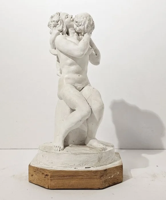 Domenico Antonio Valente (1917 - 2006) - Sculpture, Gioia di mamma - 32.5 cm - Plaster