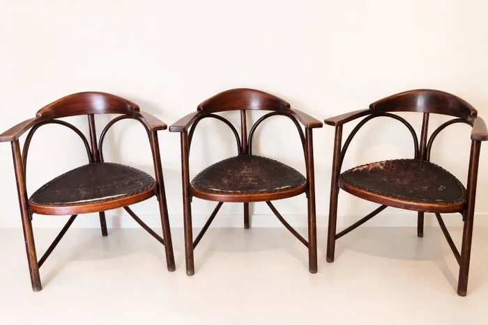 Thonet - Armchair (3) - Bentwood armchair - Beech - Original Model 6081