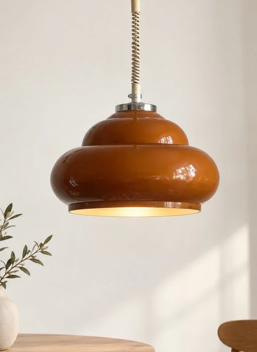 meblo - Hanging lamp - acryl, Porcelain, Chrome - Meblo space age lamp ufo