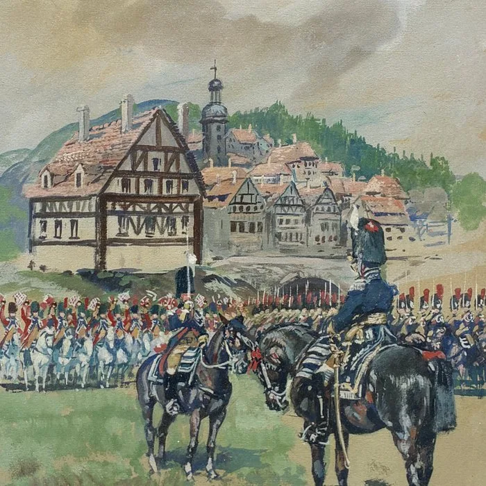 Gabriel Chefson dit Lamotte (1920-2005) - Équestre - Représentation militaire (vendu
