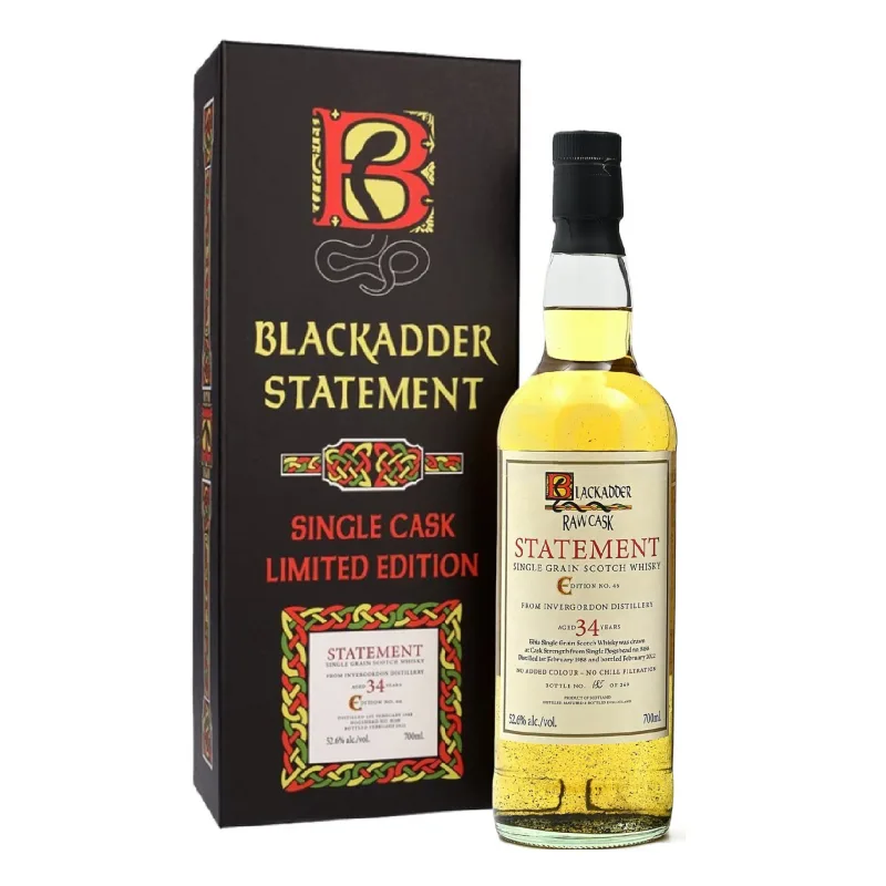 Invergordon – 34 Year Old 1988 Blackadder Raw Cask Single Bourbon Hogshead #8168 Statement Edition #46 (2022)