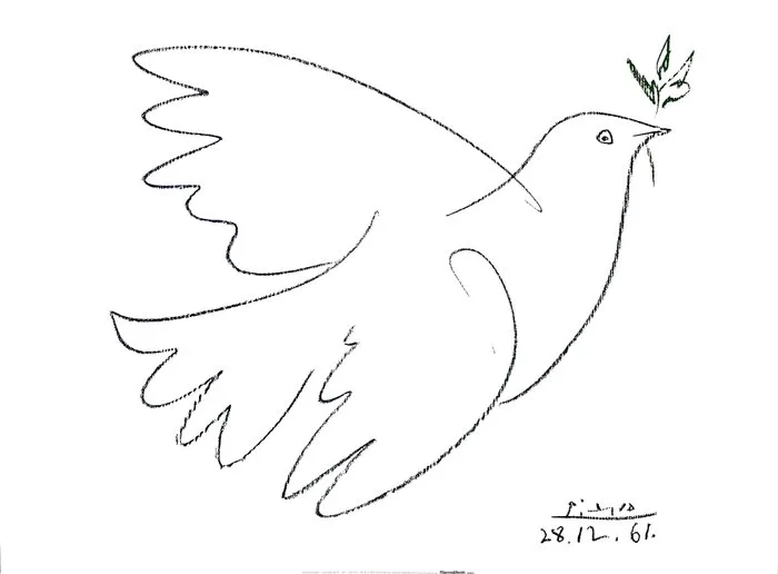 Pablo Picasso (after) - Colombe - Offset Lithograph - 80x60 - M&S licensed print