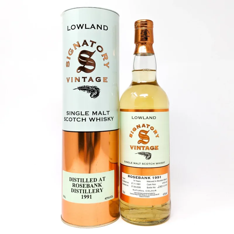 Rosebank – 1991 14 Year Old Signatory Vintage Single Malt Scotch Whisky
