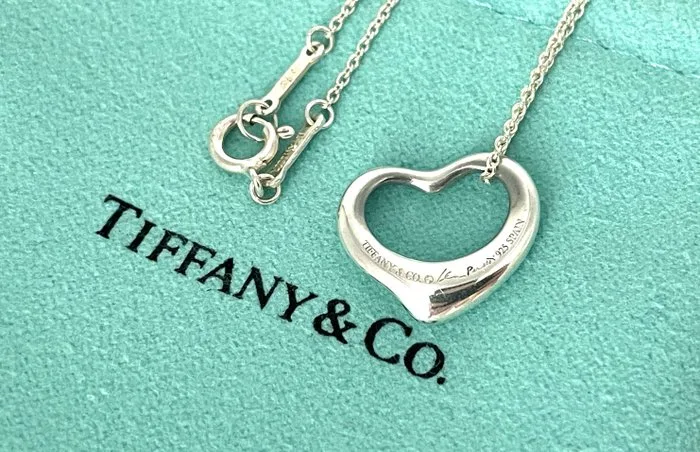 Tiffany & Co. - Necklace - Elsa Peretti Silver - Open Heart 925