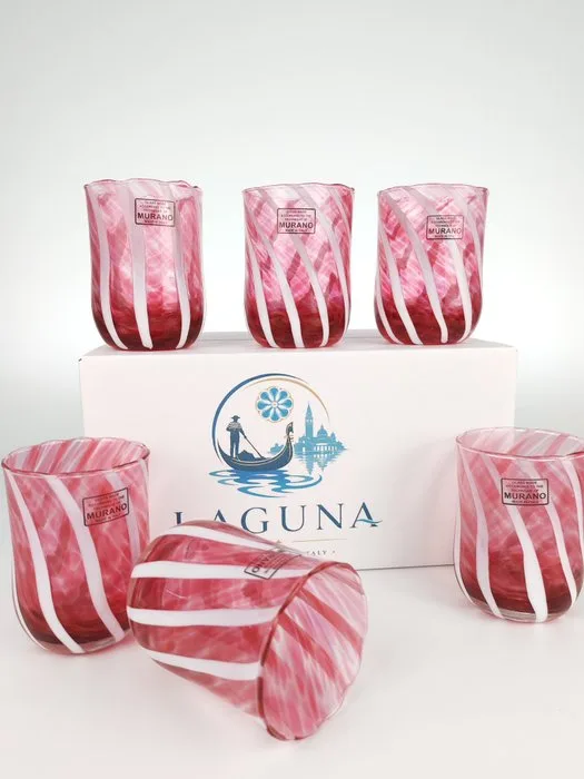 LAGUNA - Drinking service (6) - Murano glass - 6 GOTI RIGADIN