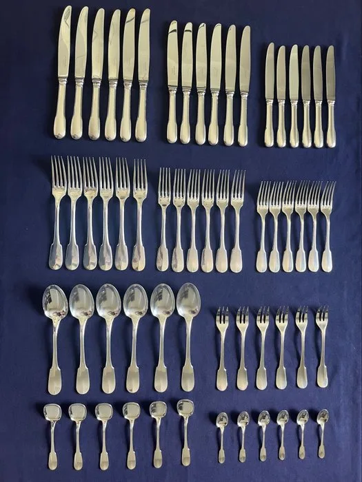 Christofle - Cutlery set for 6 (65) - Cluny - Steel
