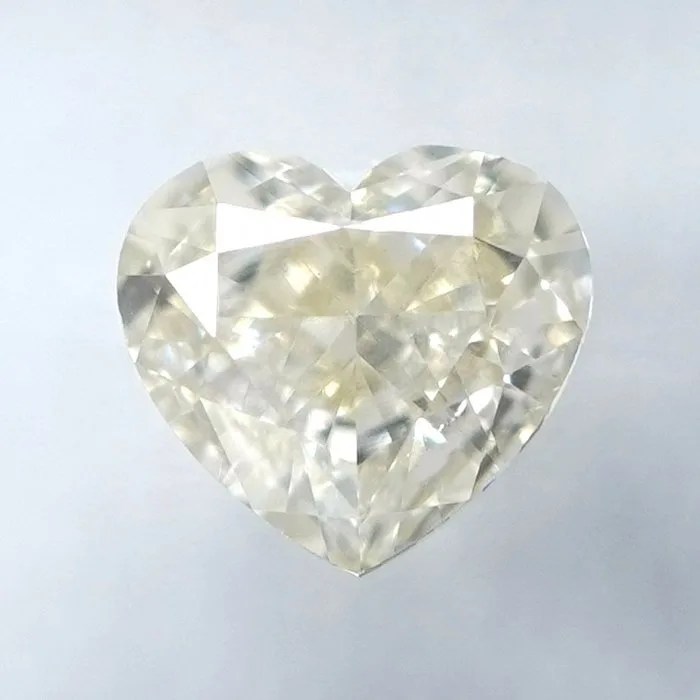 1 pcs Diamond (Natural coloured) - 0.51 ct - Heart - Very light Orangy Yellow - SI1 - International Gemological Institute (IGI)