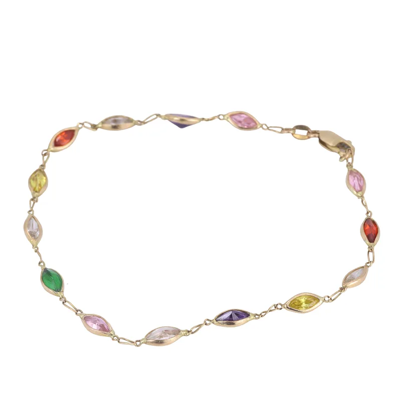 14CT Gold Gemstone Bracelet