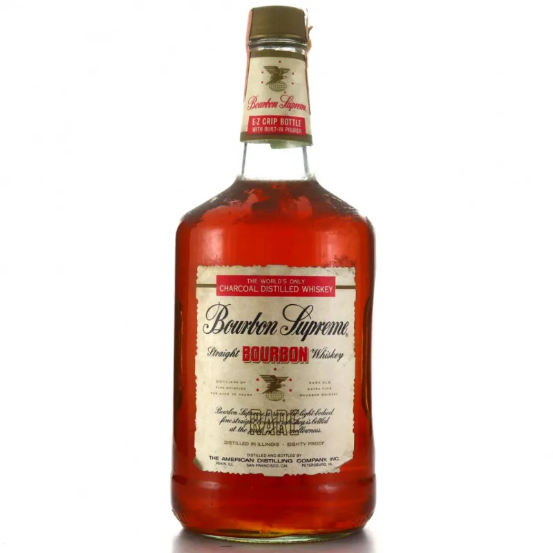 The American Distilling Co's Bourbon Supreme Illinois Straight Bourbon Whiskey - Bottled 1978