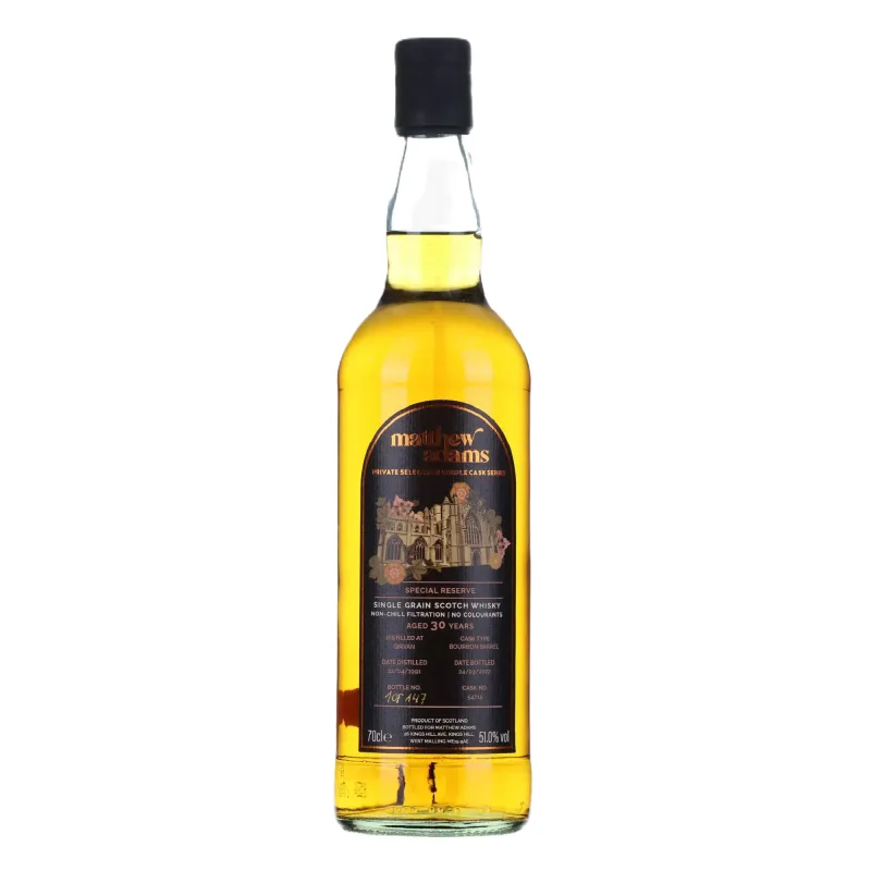 Girvan – 30 Year Old 1991 Matthew Adams Private Selection Single Bourbon Barrel #54715 (2022)
