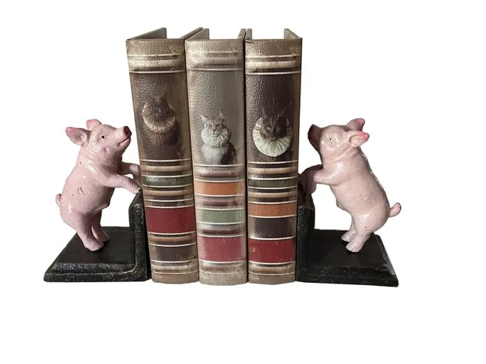 Decorative ornament (2) - Europe - Cast-iron pigs