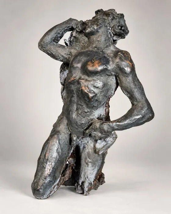 Sculpture, Icaro - 35 cm - Earthenware