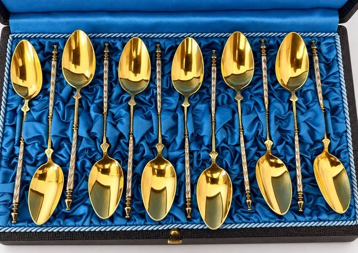 Henri-Louis Chenailler - Tea spoon (12) -.950 silver