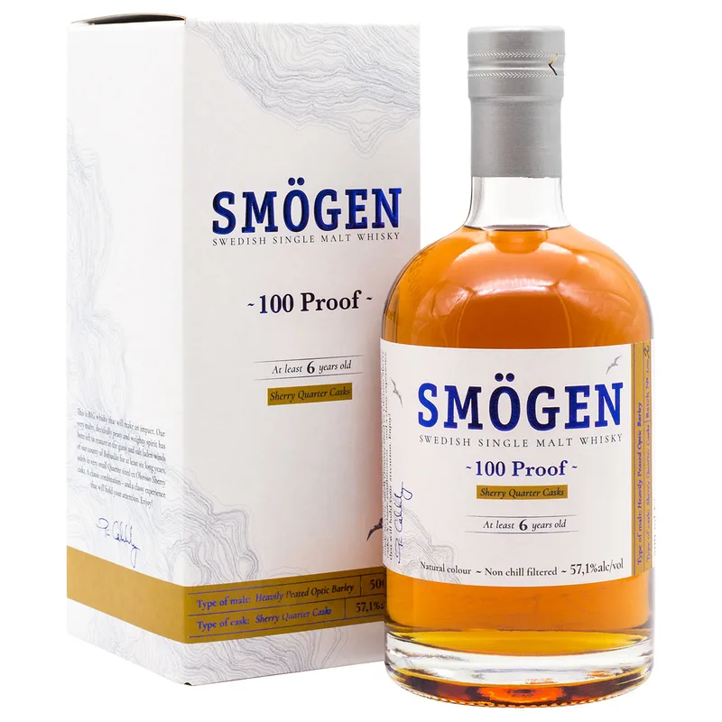 Smögen – Aged 6 Years 100 Proof Batch 2 Swedish Single Malt Whisky (50cl, 57.1%)