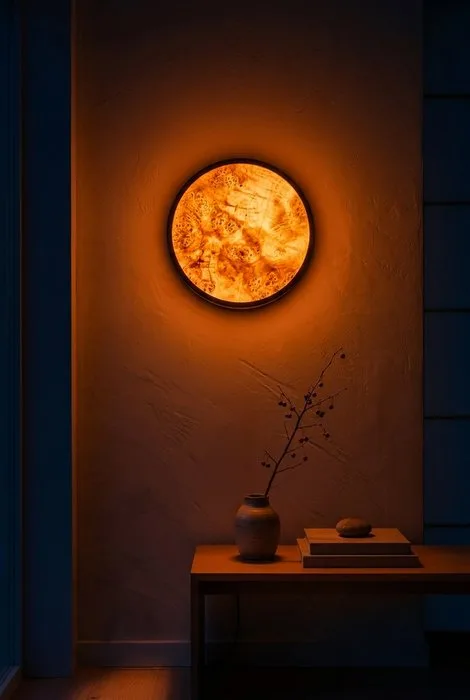 Veneerlamps - Tadeusz Piesiak - Ceiling lamp - Sun Mara - Modern Organic - Natural Wood 47 cm Ceiling Lamp - Poplar Burl