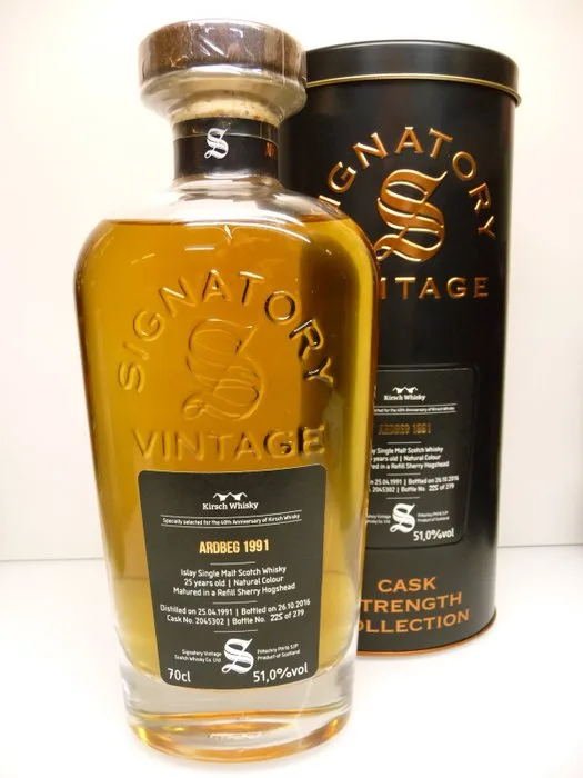 Ardbeg 1991 25 years old 40th Anniversary of Kirsch - Signatory Vintage - b. 2016 - 70cl