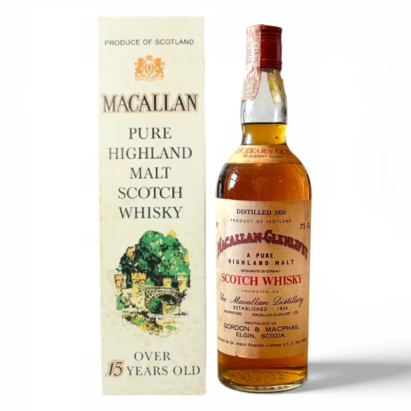 Macallan – 15 Year Old 1958 Gordon & MacPhail Macallan-Glenlivet Pinerolo Italian Import (1973) (75cl)