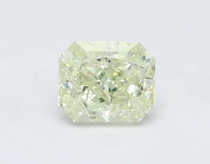 1 pcs Diamond (Natural coloured) - 0.35 ct - Cut cornered square - Light Yellow Green - VVS2 - Gemological Institute of America (GIA)