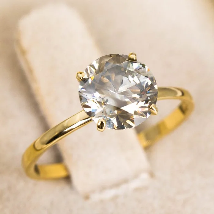 Ring - 14 kt. Yellow gold - 2.02ct. tw. Diamond (Natural) - GCI
