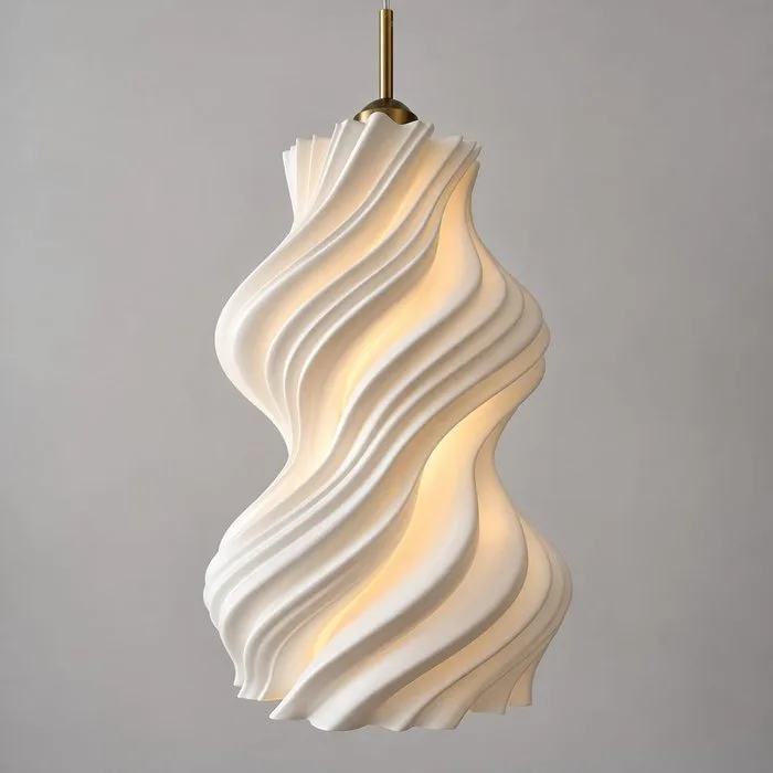 P. Van Aart - Pendant ceiling lamp - Lumen No.6 - High-quality translucent composite material - Sculptural design light