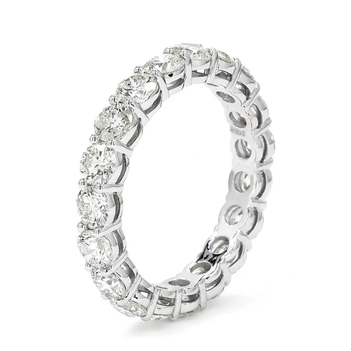 Ring - 14 kt. White gold - 1.35ct. tw. Diamond (Natural) - Eternity ring