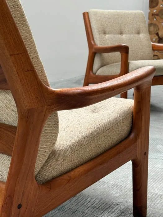 A/S Vejen Polstermöbelfabrik - Georg Thams - Armchair (2) - Teak, Bouclé
