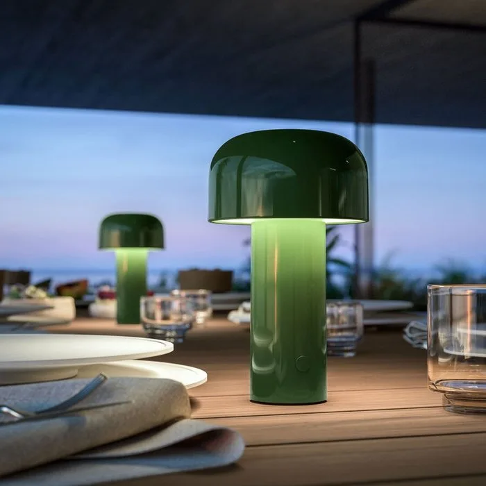 Flos - Edward Barber and Jay Osgerby - Table lamp - Bellhop Unplugged - Plastic - Glossy Green