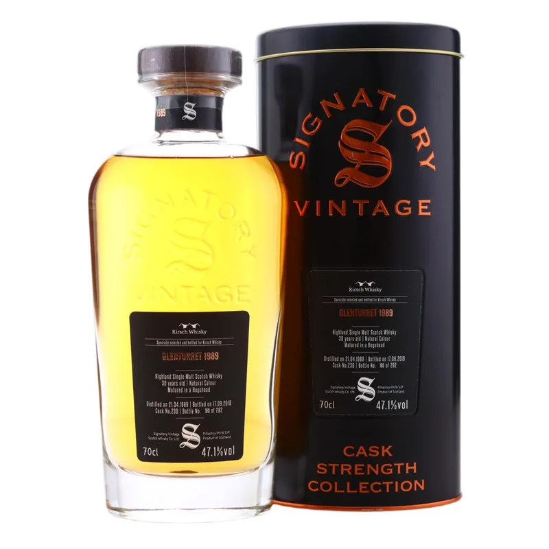 Glenturret – 1989 Signatory Vintage 30 Year Old Cask Strength / Kirsch Whisky