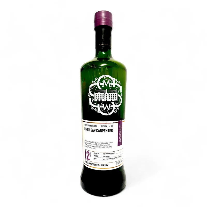 Strathisla – 12 Year Old 2010 SMWS Single 1st Fill Ex Bourbon Barrel 58.51 Birch Sap Carpenter (2022)