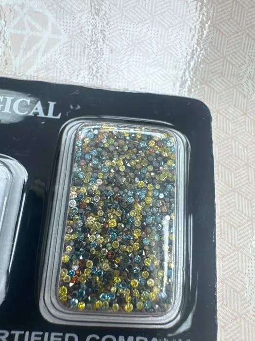 1342 pcs Diamond (Colour-treated) - 4.30 ct - Round - Fancy, Fancy deep Blue, Orange, Yellow, Brown - VS1, VVS1, VVS2, VS2, SI1, SI2 - Gemmological Centre Israel (G.C.I.)