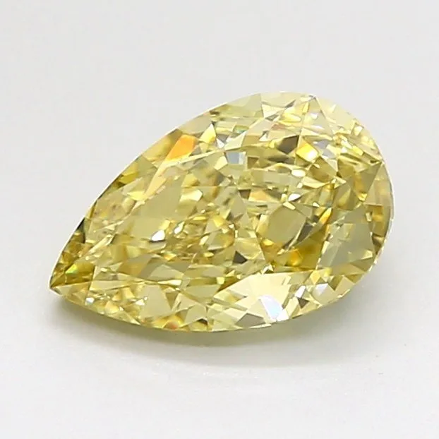 1 pcs Diamond (Natural coloured) - 1.12 ct - Pear - Fancy Brownish Yellow - VS2 - Gemological Institute of America (GIA)